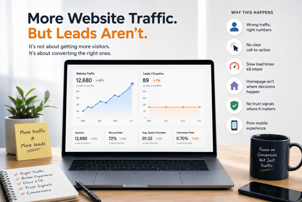Why Website Traffic Is Growing But Leads Aren't